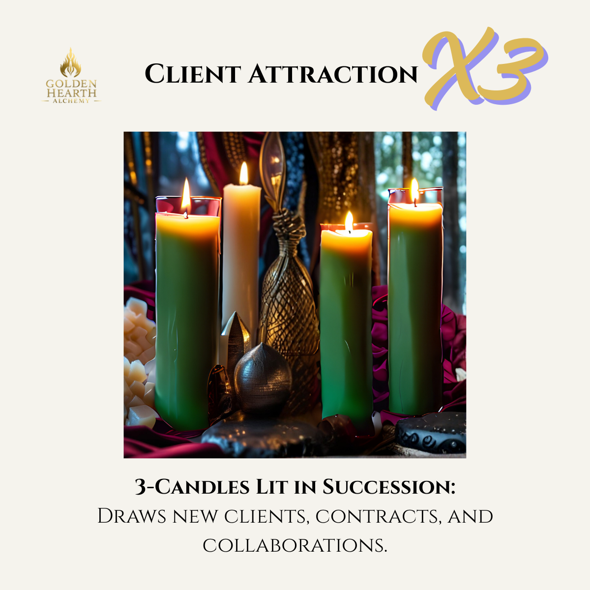 3X Client Attraction Candles
