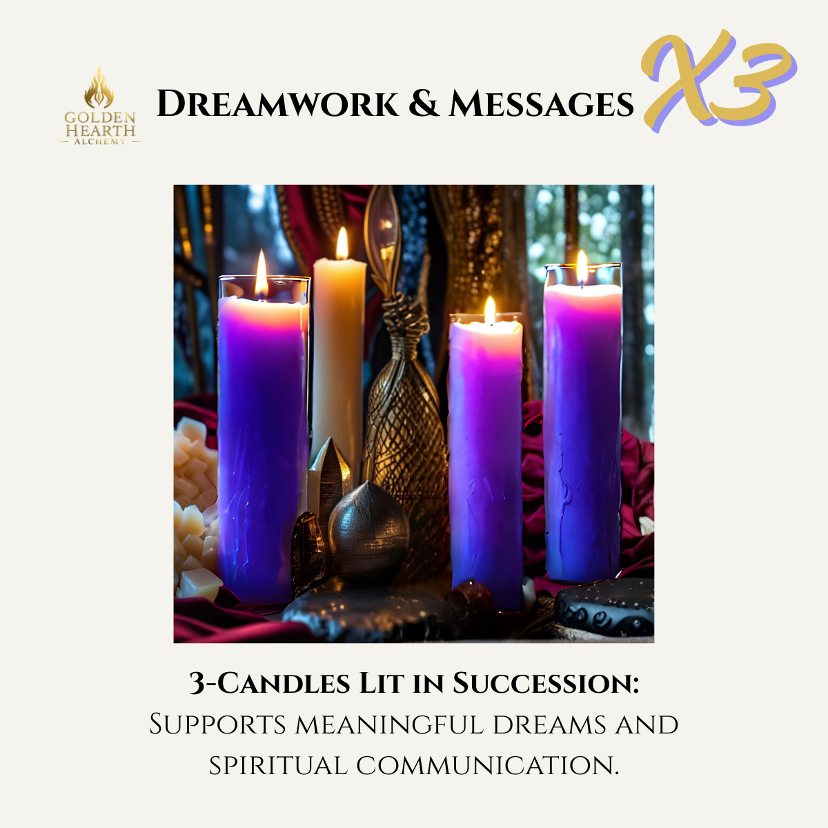 3X Dreamwork & Messages Candles