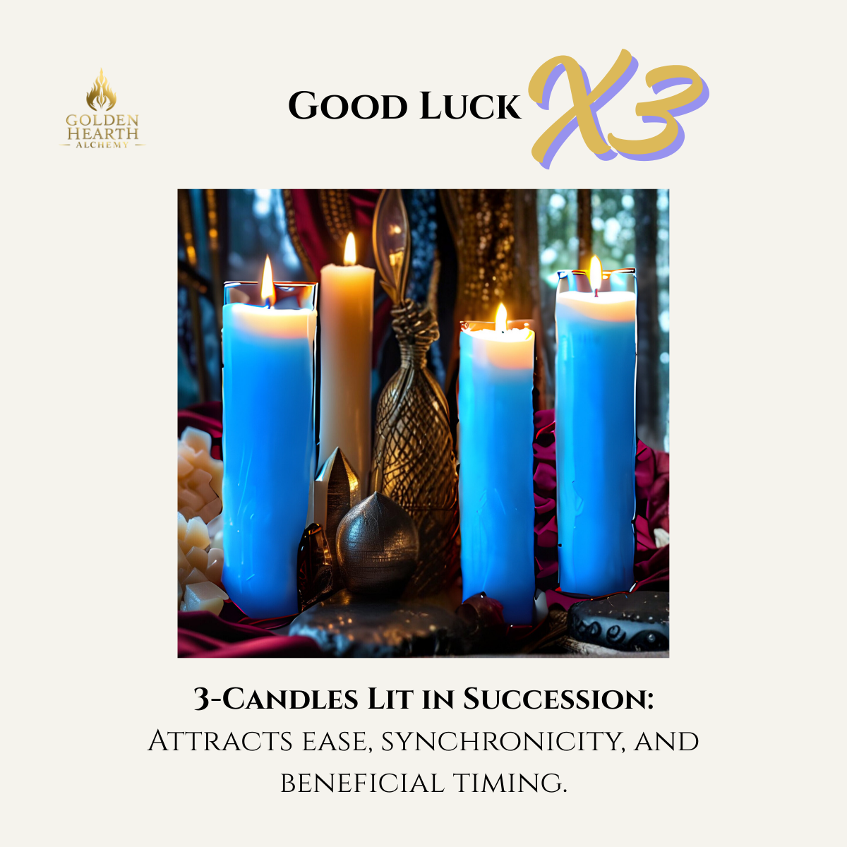 3X Good Luck Candles