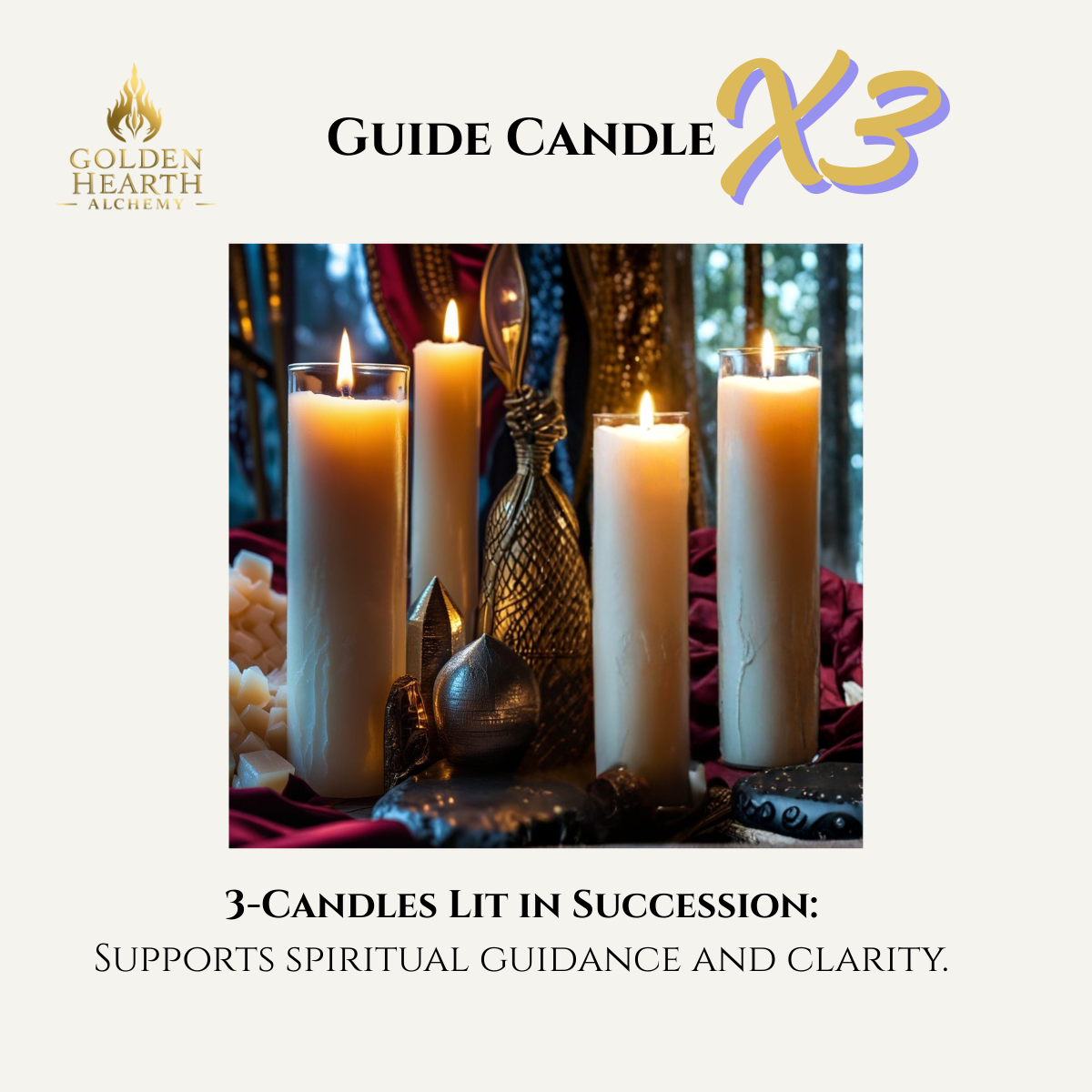 3x Guide Candle Candles