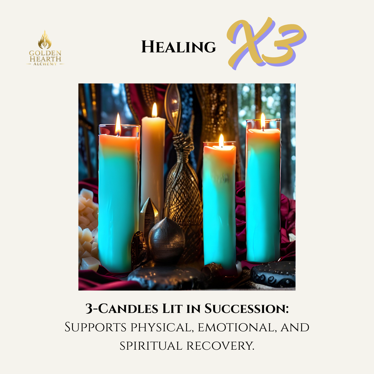 3X Healing Candles