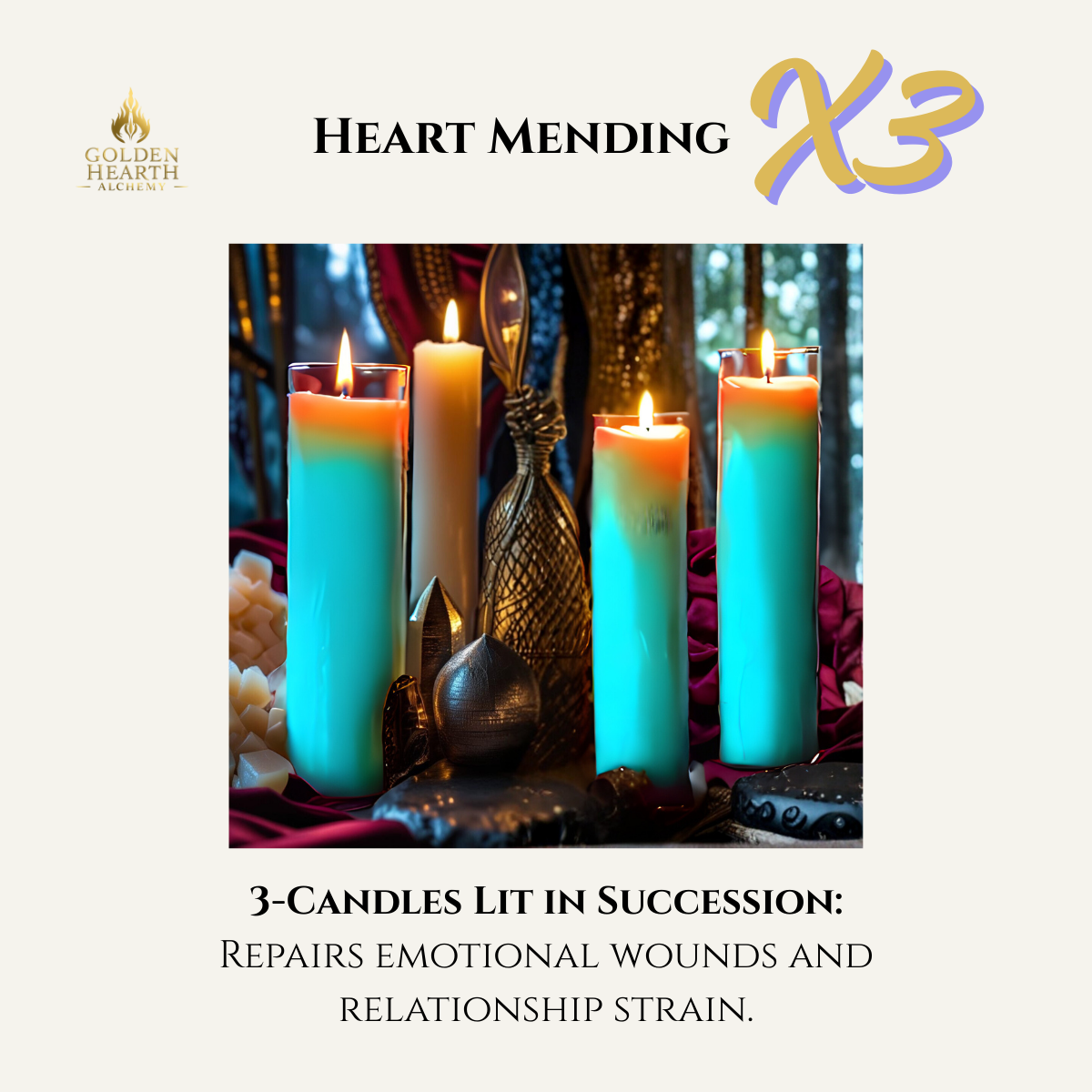 3X Heart Mending Candles