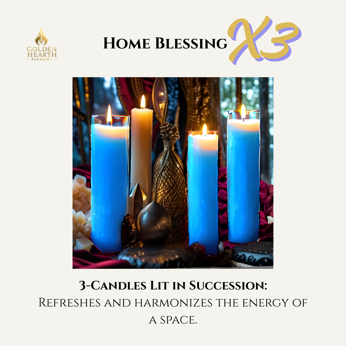 3X Home Blessing Candles