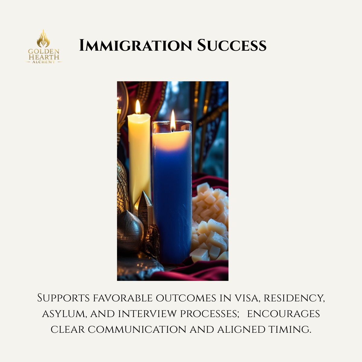 Immigration Success Candle