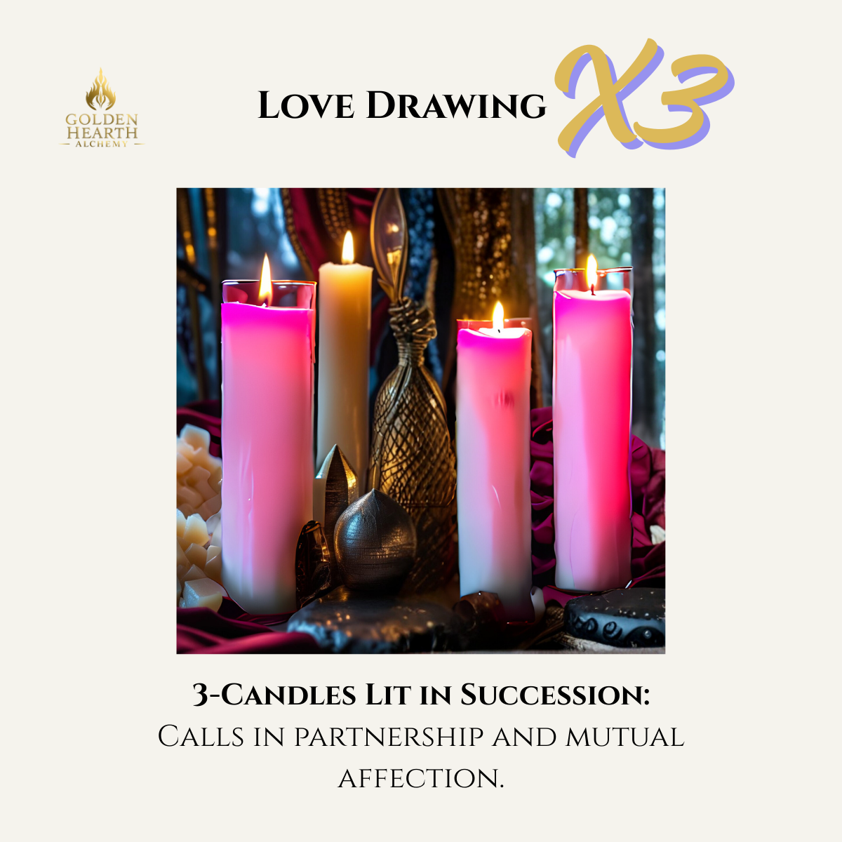 3X Love Drawing Candles
