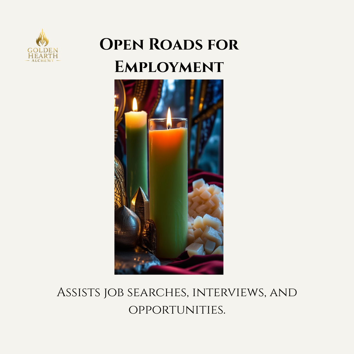 Open Roads for Employment Candle