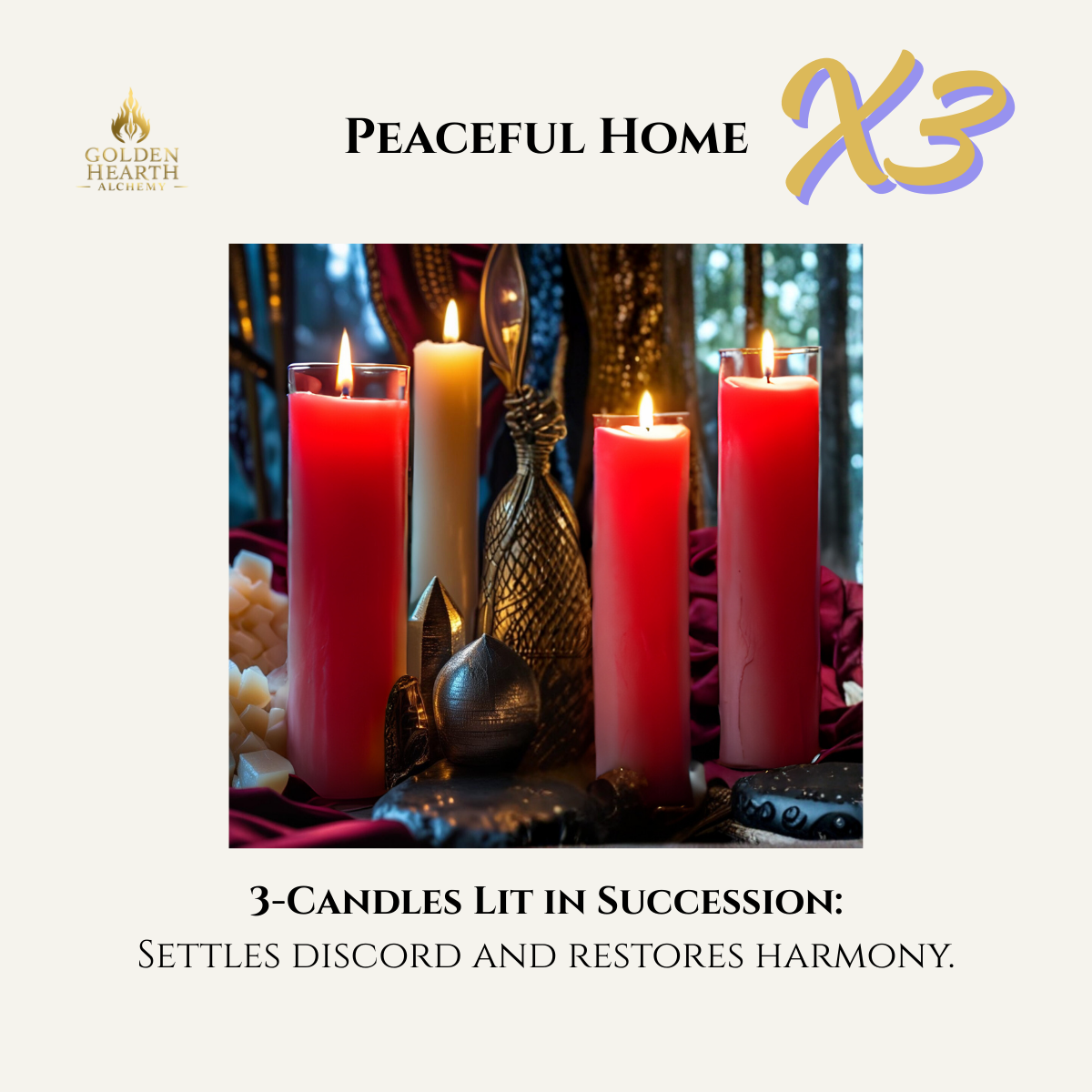 3X Peaceful Home Candles