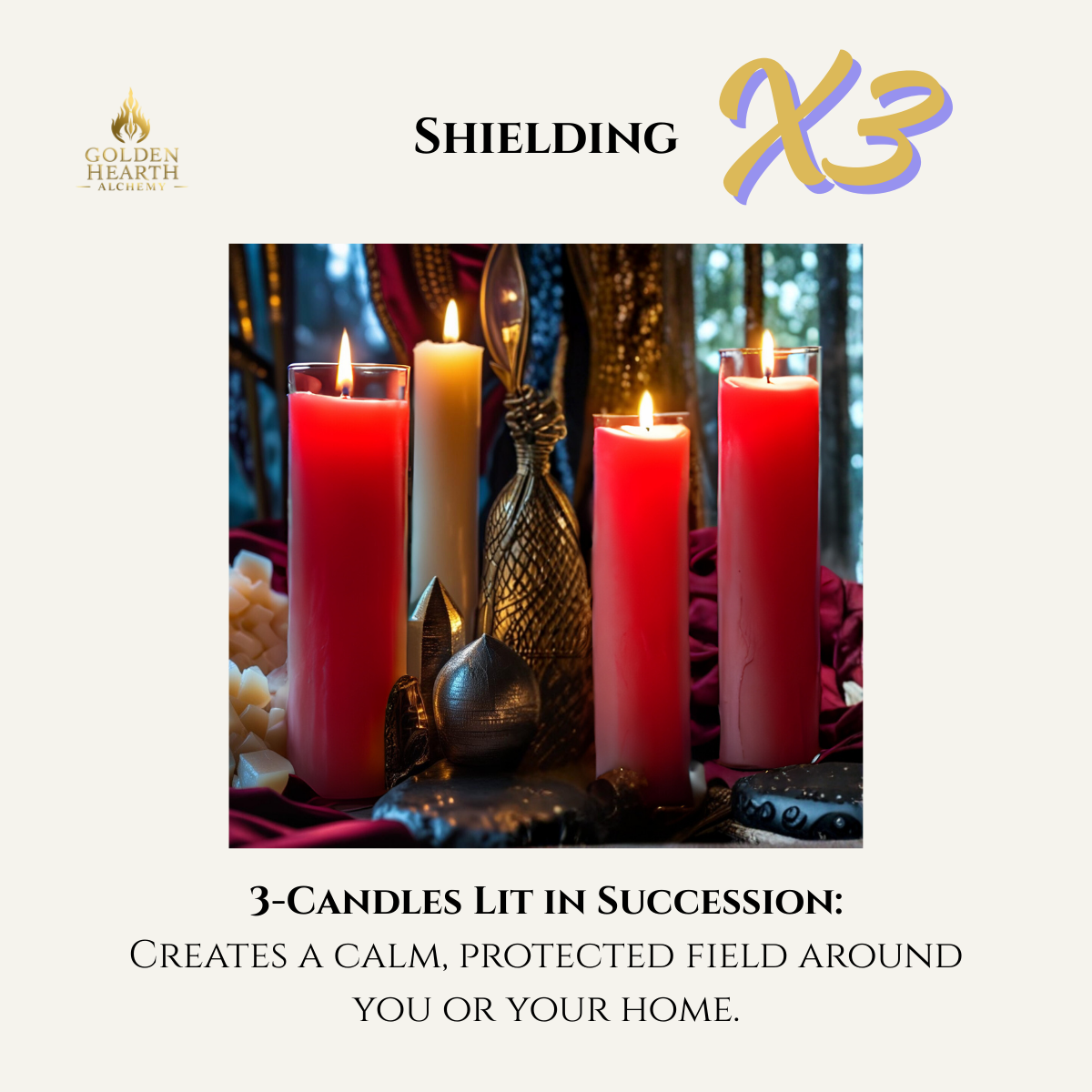 3X Shielding Candles
