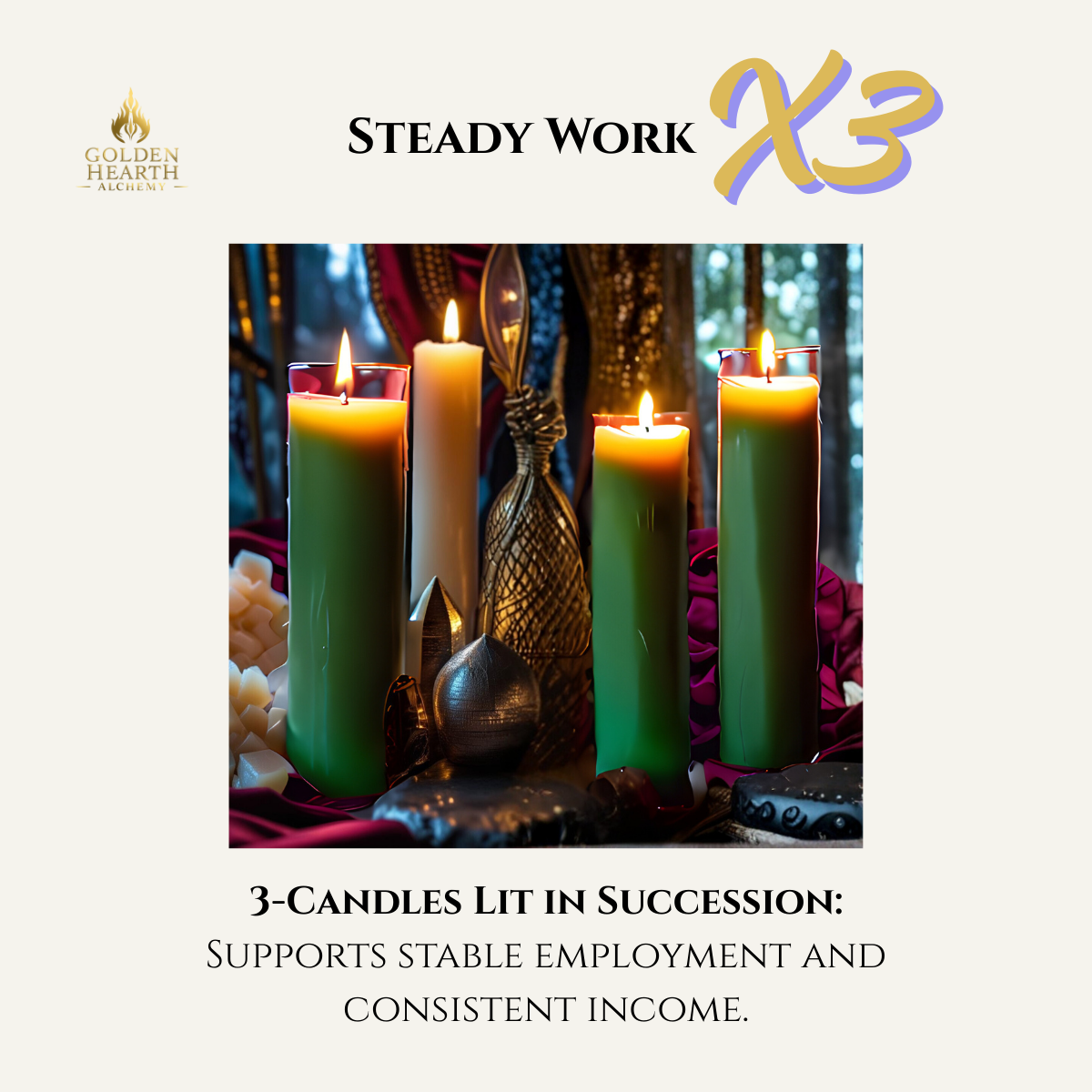 3X Steady Work Candles