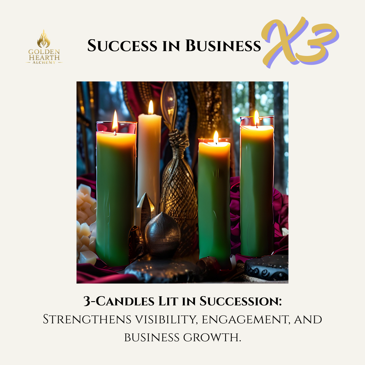 3X Success in Business Candles