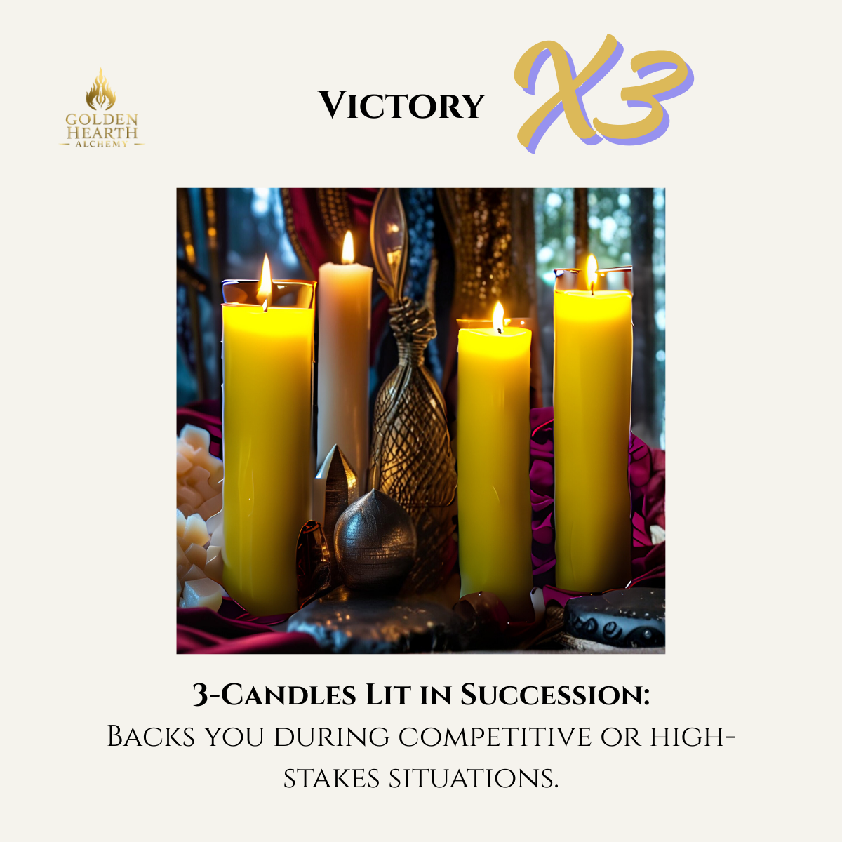 3X Victory Candles