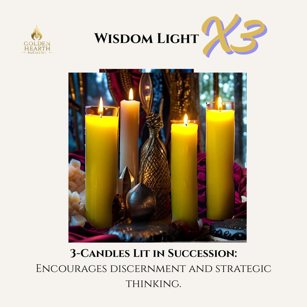 3X Wisdom Light Candles